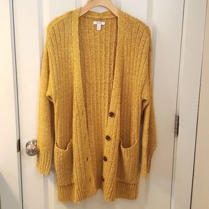 Nine West Cardigan Sweater - Mustard Yellow